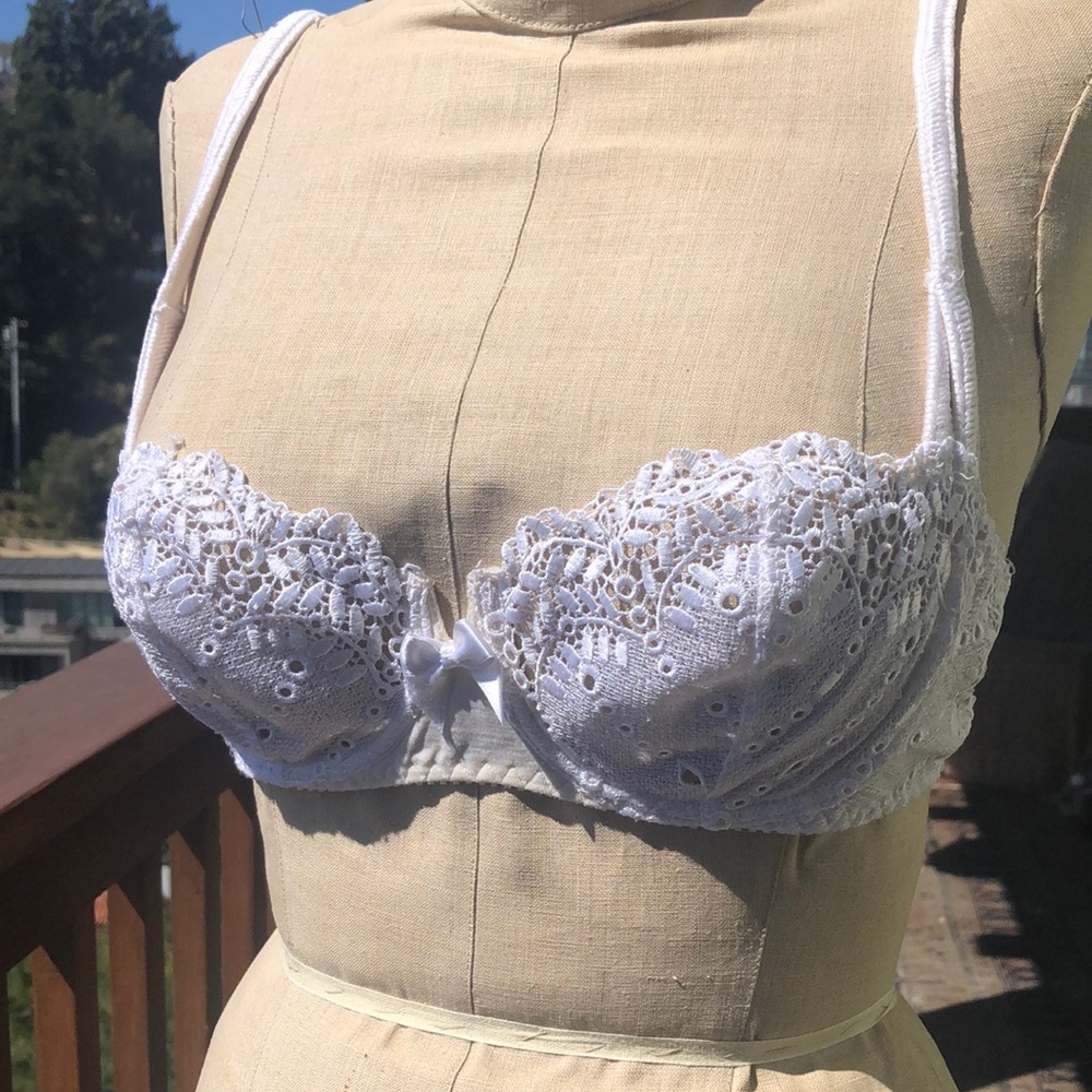 Elegant White Lace Bra